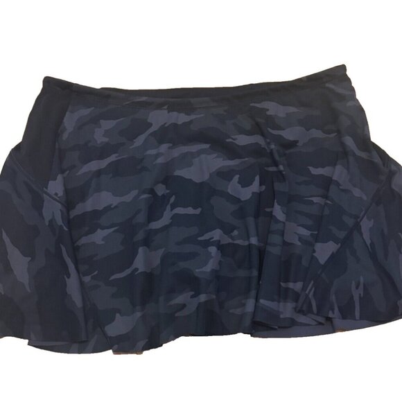 Athleta Womens Match Point Skort Black Camo Stretch Gripper Liner Shorts XL - Picture 3 of 7